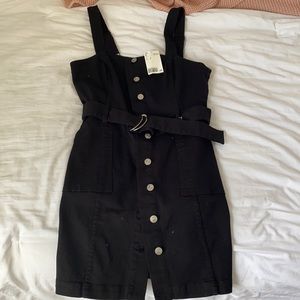 Black Denim Button Down Dress